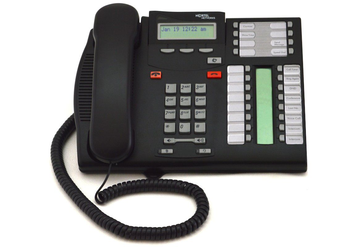 New Nortel M7324 Black 24 Button Digital Telephone with LCD 