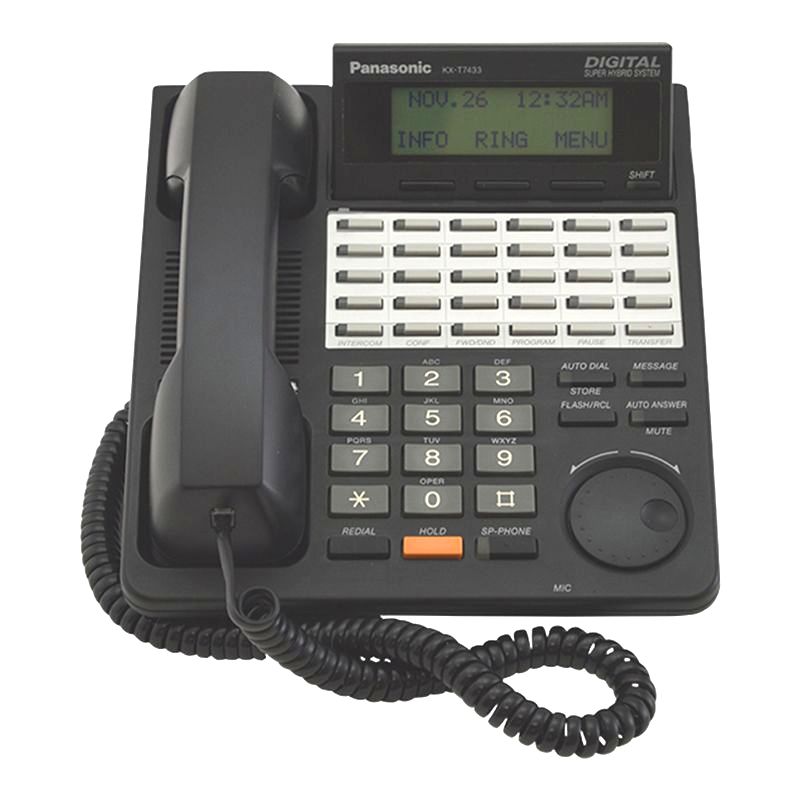 Panasonic KX-T7453-B 24 Button Speakerphone 3-Line Display KXT7453B Black 