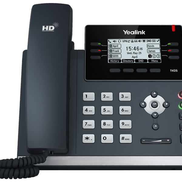 Yealink SIP-T42S Enterprise HD VOIP Phone (SIP-T42S) New